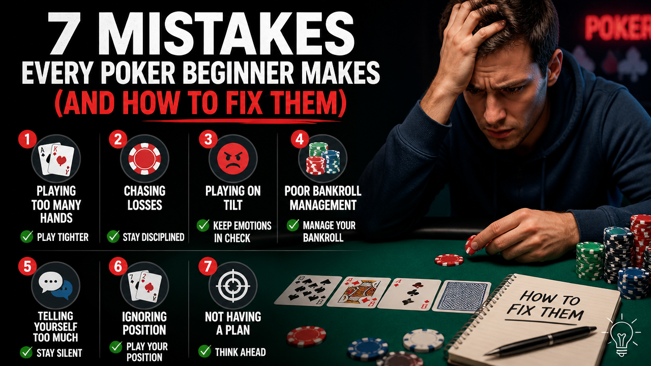 7 Mistakes Every Poker Beginner Makes (And How to Fix Them)